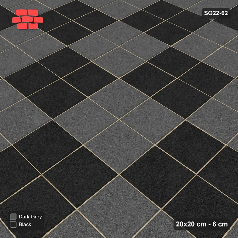 Interlock (Pasco) 20x20 cm · SQ22-62 · Block Checker 2x2 · Side view