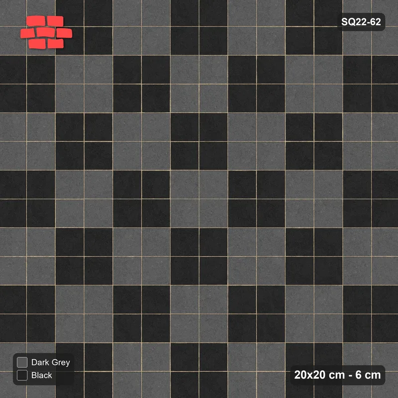 Interlock (Pasco) 20x20 cm · SQ22-62 · Block Checker 2x2 · Top view