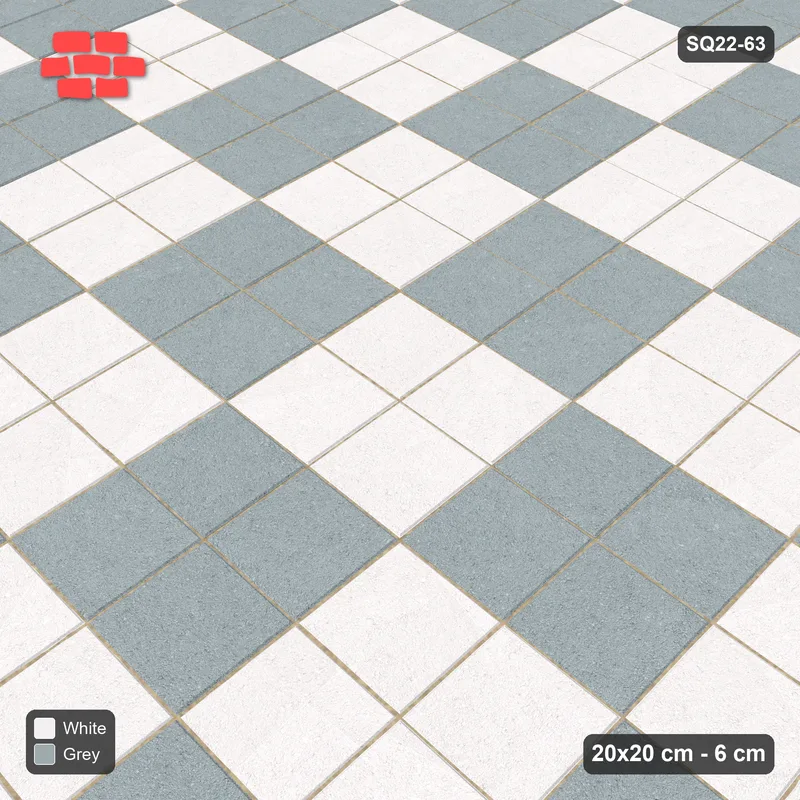 Interlock (Pasco) 20x20 cm · SQ22-63 · Block Checker 2x2 · Side view