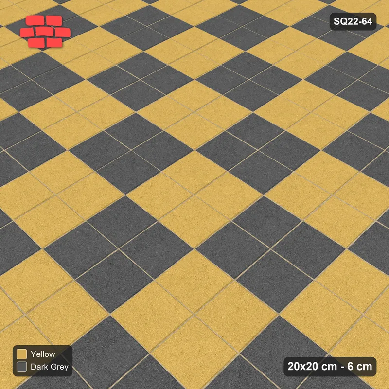 Interlock (Pasco) 20x20 cm · SQ22-64 · Block Checker 2x2 · Side view