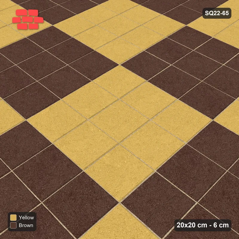 Interlock (Pasco) 20x20 cm · SQ22-65 · Block Checker 3x3 · Side view