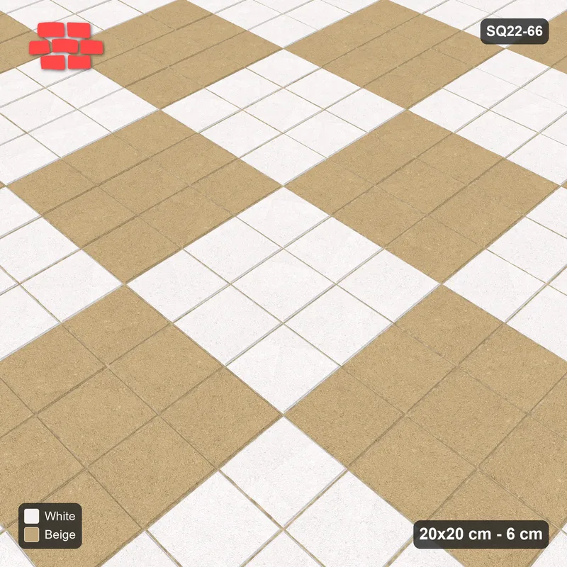 Interlock (Pasco) 20x20 cm · SQ22-66 · Block Checker 3x3 · Side view