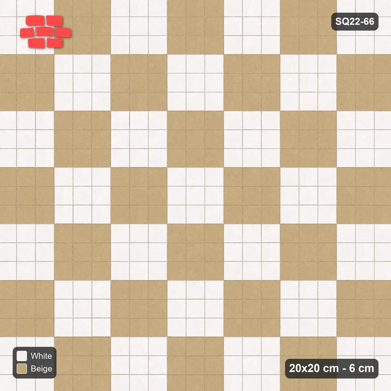 Interlock (Pasco) 20x20 cm · SQ22-66 · Block Checker 3x3 · Top view