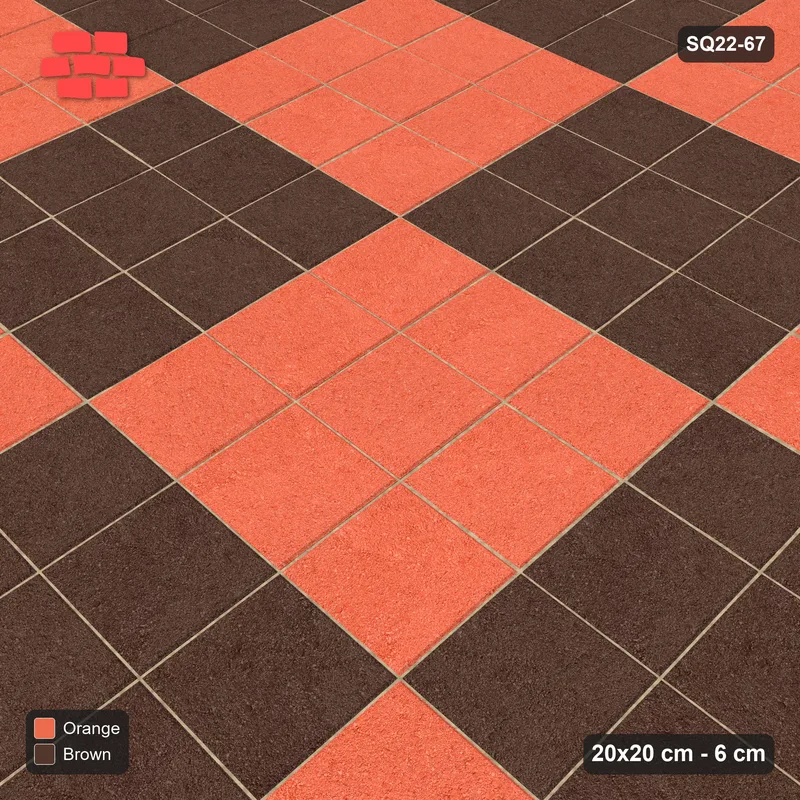 Interlock (Pasco) 20x20 cm · SQ22-67 · Block Checker 3x3 · Side view