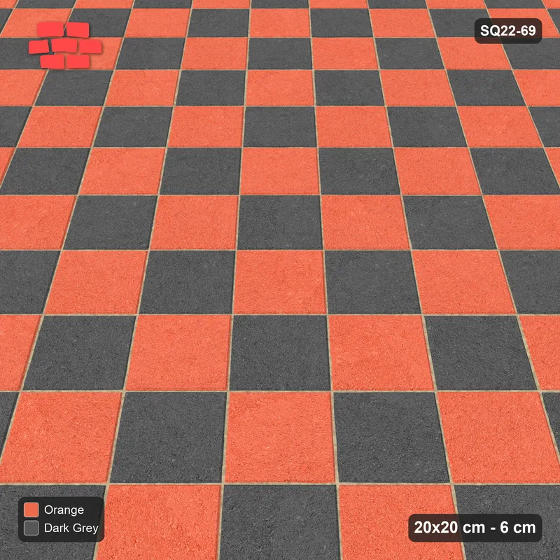 Interlock (Pasco) 20x20 cm · SQ22-69 · Diagonal Checkerboard · Side view
