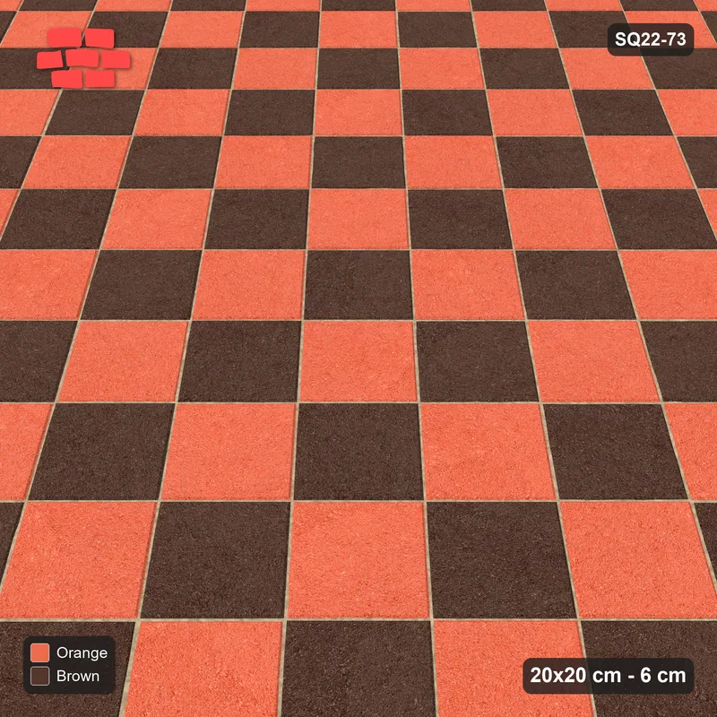 Interlock (Pasco) 20x20 cm · SQ22-73 · Diagonal Checkerboard · Side view