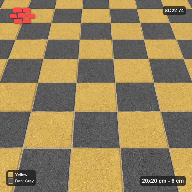 Interlock (Pasco) 20x20 cm · SQ22-74 · Diagonal Checkerboard · Side view