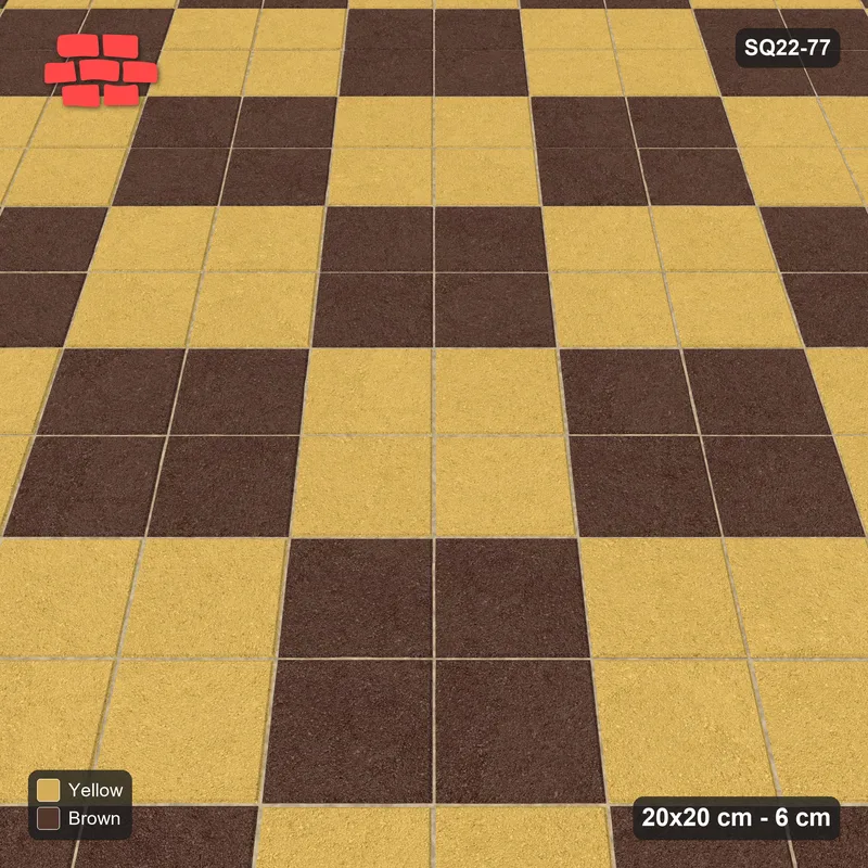 Interlock (Pasco) 20x20 cm · SQ22-77 · Diagonal Block Checker 2x2 · Side view