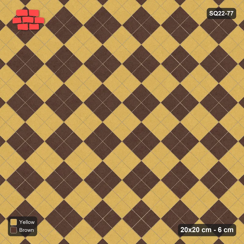 Interlock (Pasco) 20x20 cm · SQ22-77 · Diagonal Block Checker 2x2 · Top view