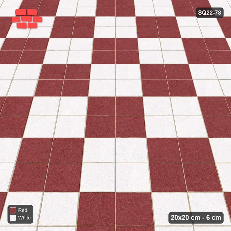 Interlock (Pasco) 20x20 cm · SQ22-78 · Diagonal Block Checker 2x2 · Side view