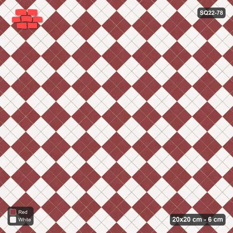 Interlock (Pasco) 20x20 cm · SQ22-78 · Diagonal Block Checker 2x2 · Top view