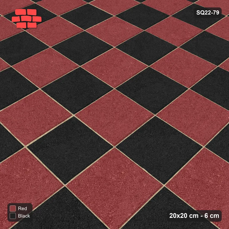 Interlock (Pasco) 20x20 cm · SQ22-79 · Checkerboard in Kerb Frame · Side view