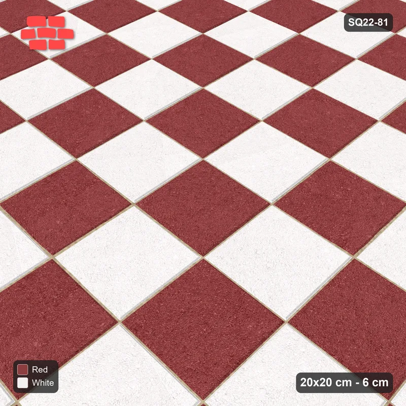 Interlock (Pasco) 20x20 cm · SQ22-81 · Checkerboard in Kerb Frame · Side view