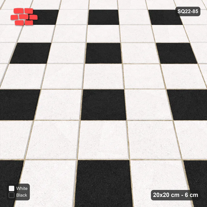 Interlock (Pasco) 20x20 cm · SQ22-85 · Harlequin Diamonds · Side view