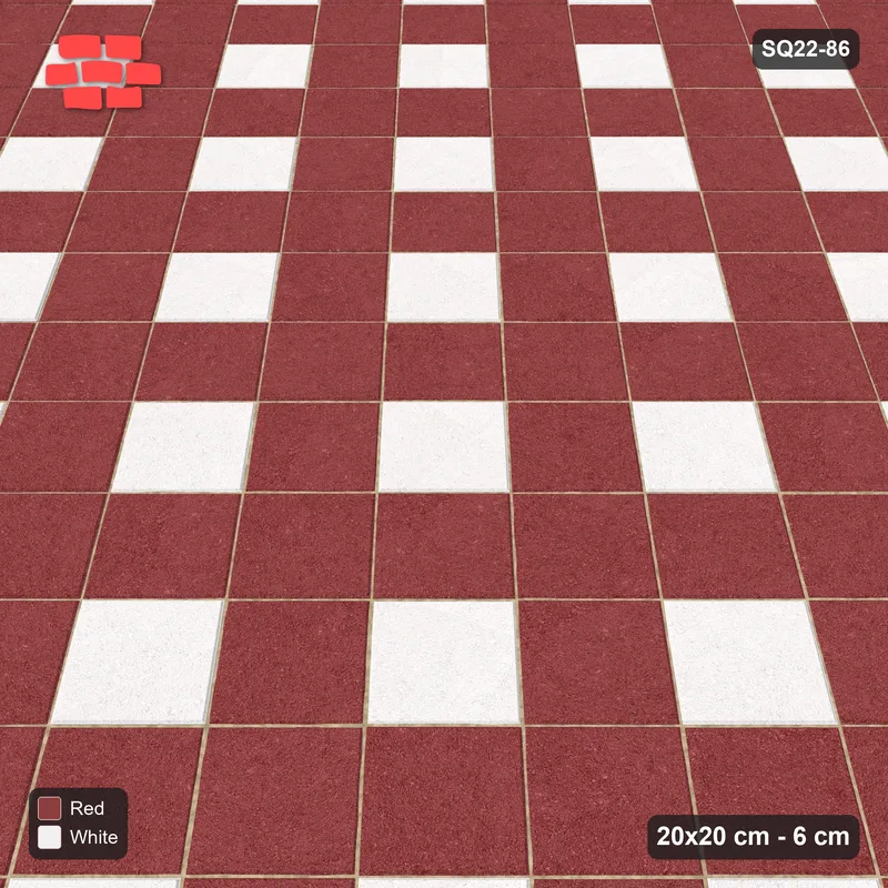 Interlock (Pasco) 20x20 cm · SQ22-86 · Harlequin Diamonds · Side view