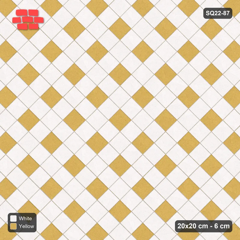 Interlock (Pasco) 20x20 cm · SQ22-87 · Harlequin Diamonds · Top view