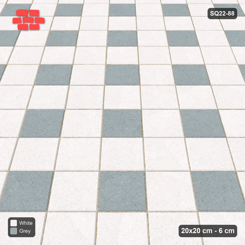 Interlock (Pasco) 20x20 cm · SQ22-88 · Harlequin Diamonds · Side view