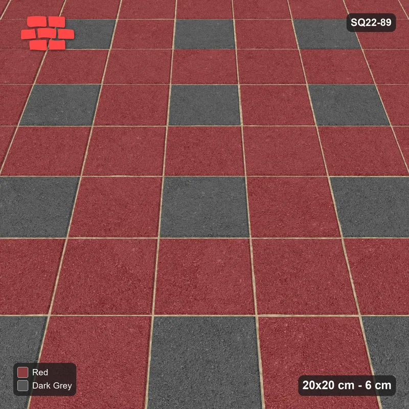 Interlock (Pasco) 20x20 cm · SQ22-89 · Harlequin Diamonds · Side view