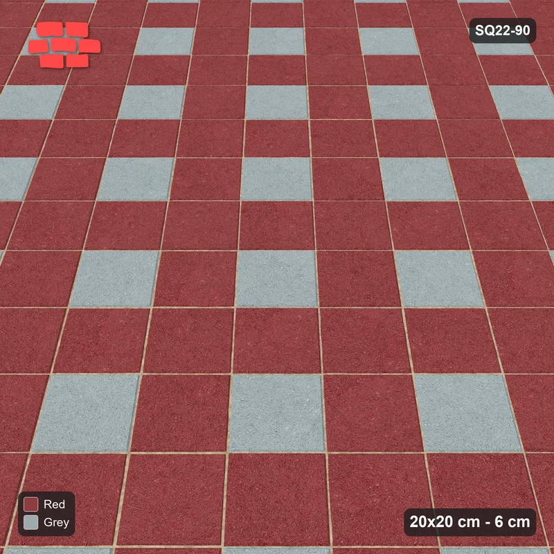 Interlock (Pasco) 20x20 cm · SQ22-90 · Harlequin Diamonds · Side view