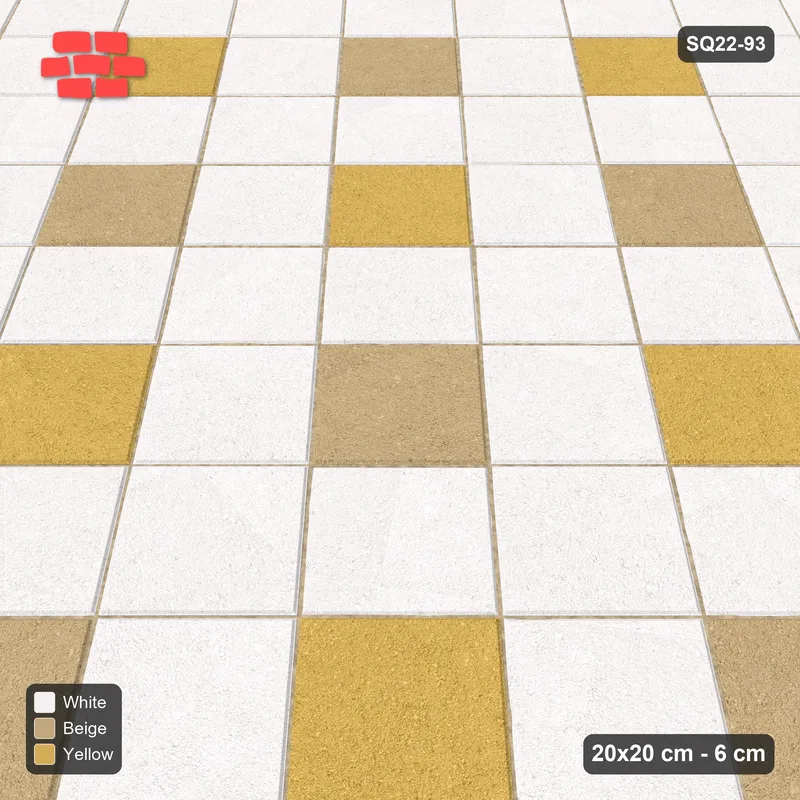 Interlock (Pasco) 20x20 cm · SQ22-93 · Two-Tone Harlequin Diamonds · Side view