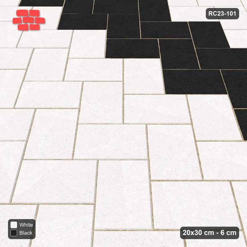 Interlock (Pasco) 20x30 cm · RC23-101 · Stepped Chevron (3:2), Accent Chevrons · Side view