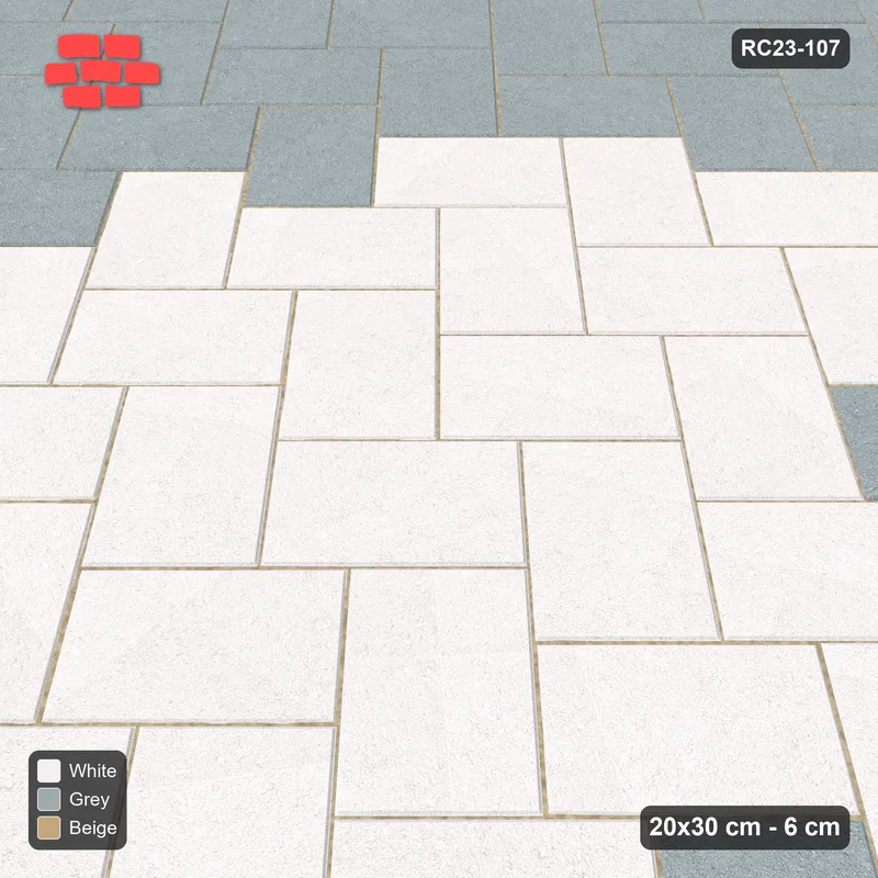 Interlock (Pasco) 20x30 cm · RC23-107 · Stepped Chevron (3:2), Diamond Medallion · Side view