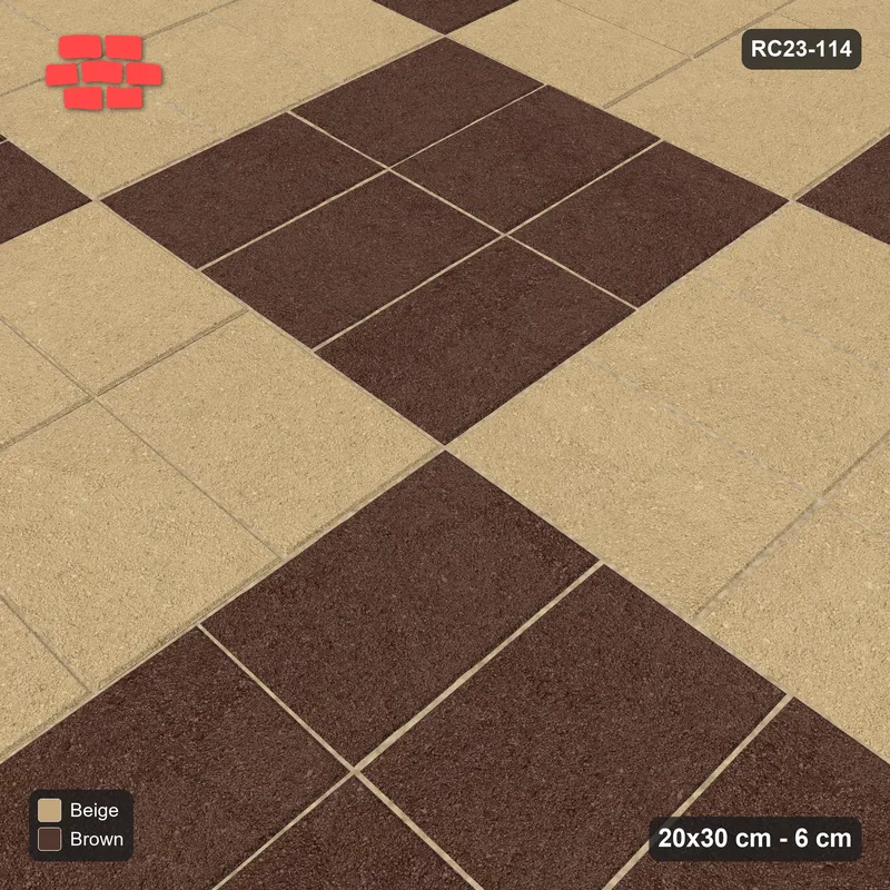 Interlock (Pasco) 20x30 cm · RC23-114 · Basketweave, Chequer Blocks · Side view