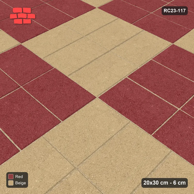 Interlock (Pasco) 20x30 cm · RC23-117 · Basketweave, Chequer Blocks · Side view
