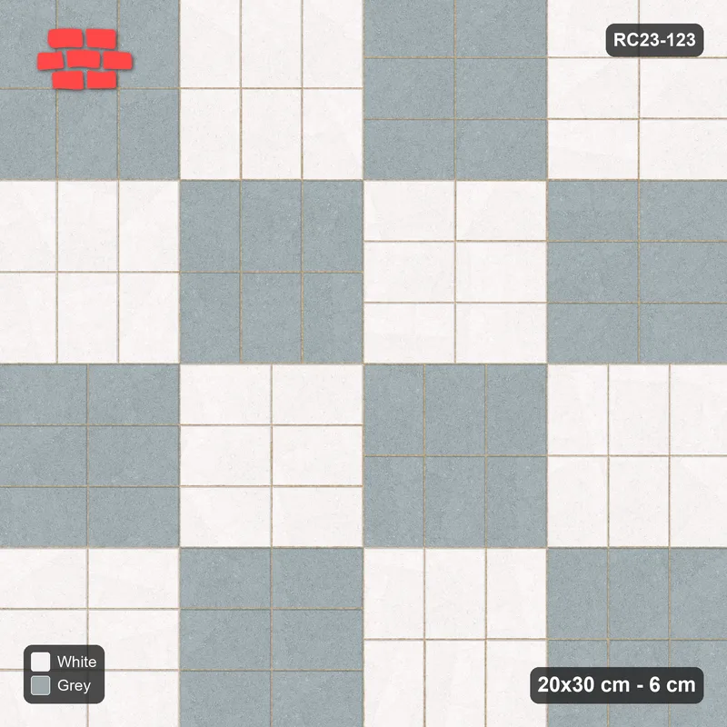 Interlock (Pasco) 20x30 cm · RC23-123 · Double Basketweave, Chequer Groups · Top view
