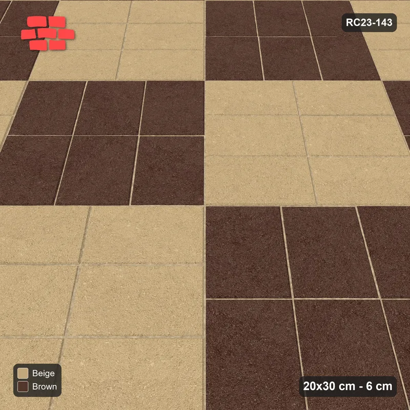 Interlock (Pasco) 20x30 cm · RC23-143 · Diagonal Parquet, Chequer · Side view