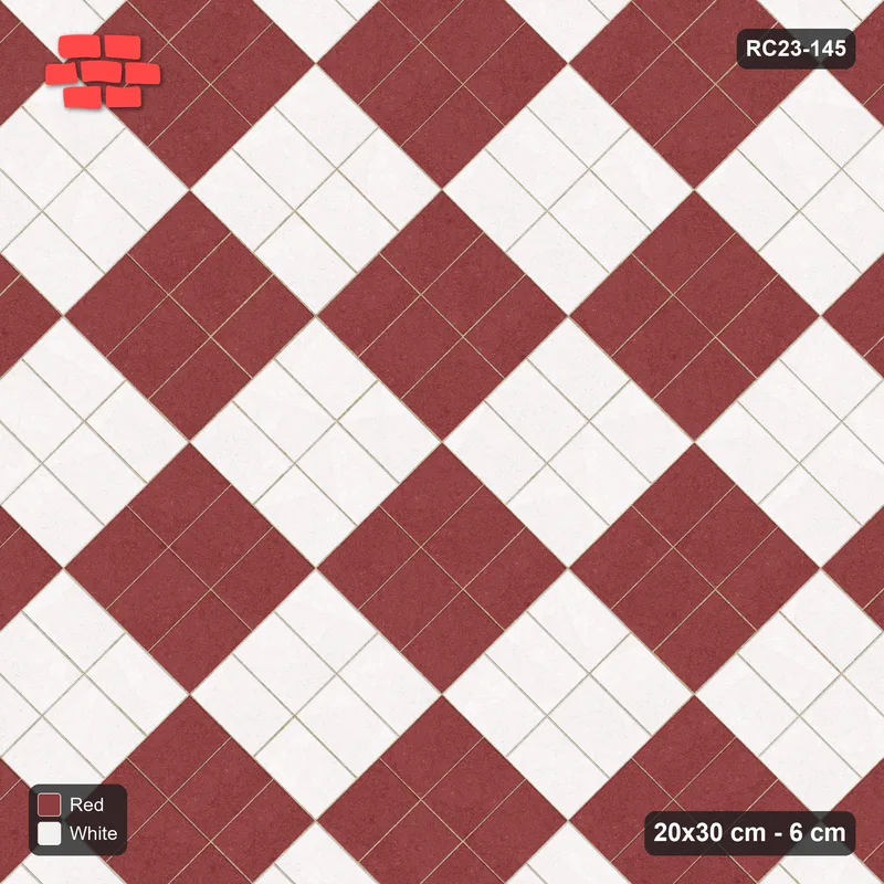 Interlock (Pasco) 20x30 cm · RC23-145 · Diagonal Parquet, Chequer · Top view