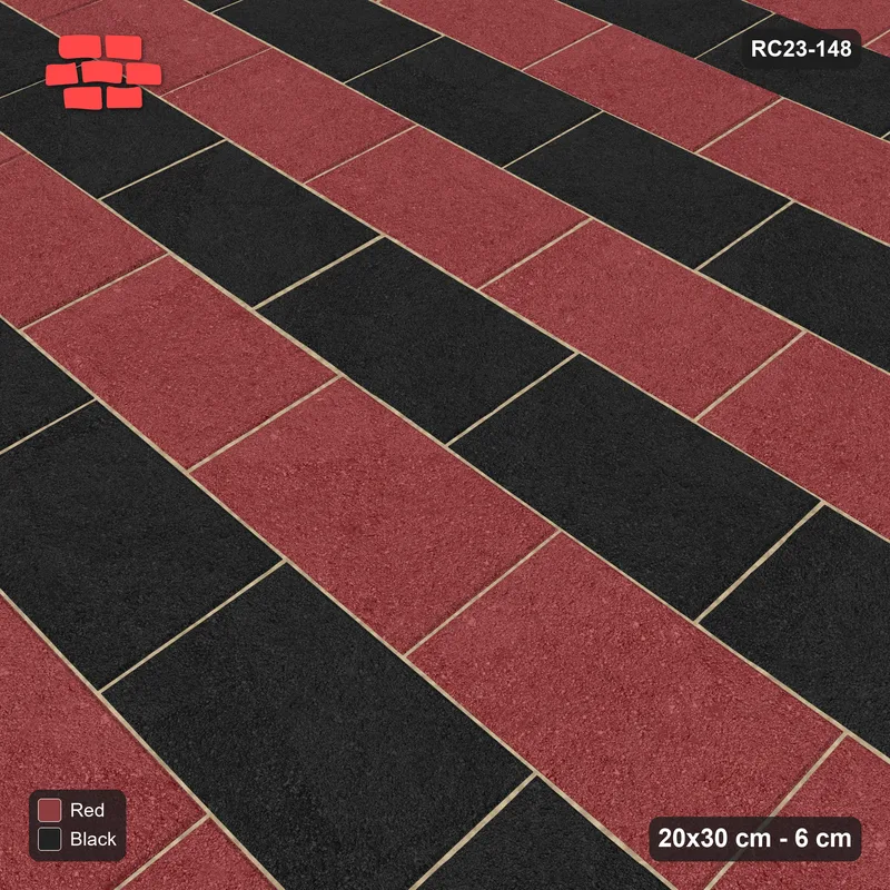 Interlock (Pasco) 20x30 cm · RC23-148 · Running Bond, Alternate Courses · Side view