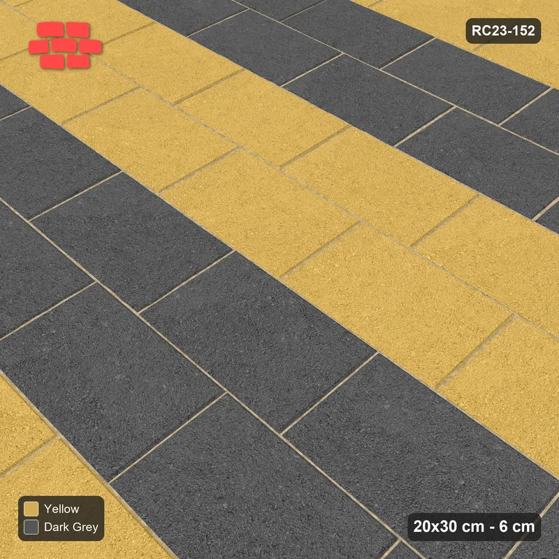 Interlock (Pasco) 20x30 cm · RC23-152 · Running Bond 1/3, Alternate Courses · Side view