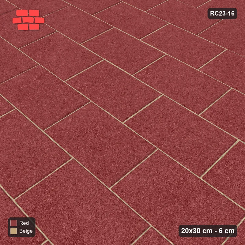 Interlock (Pasco) 20x30 cm · RC23-16 · Running Bond 1/2, Kerb Frame · Side view