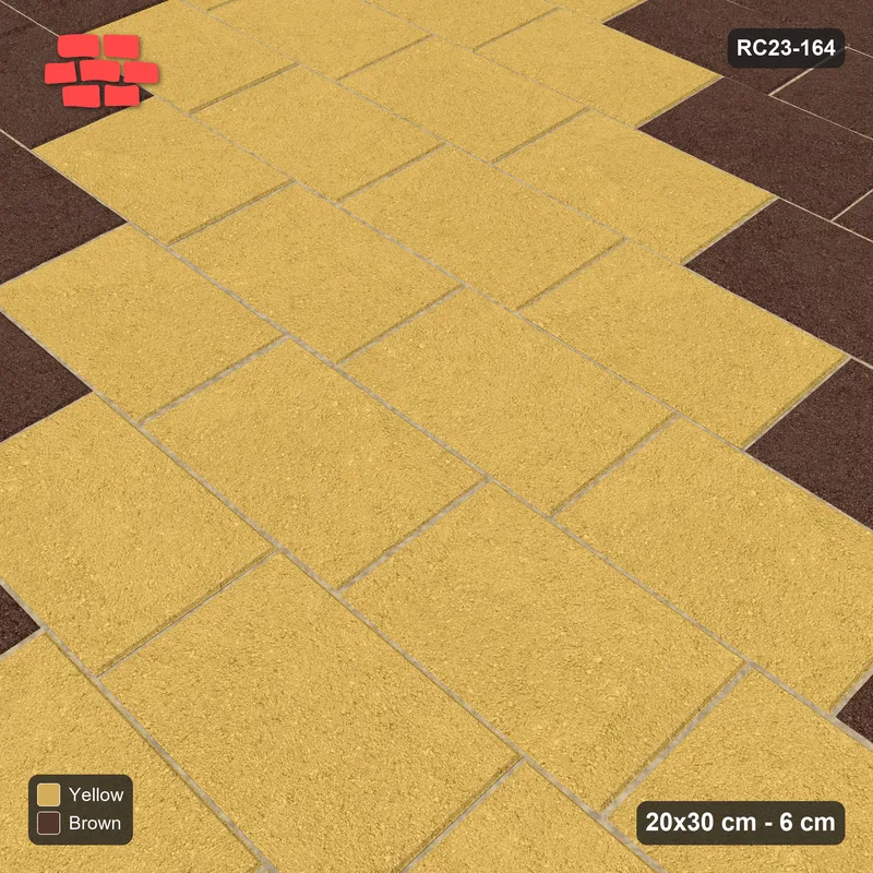 Interlock (Pasco) 20x30 cm · RC23-164 · Running Bond 1/4, Diagonal Steps 60 · Side view