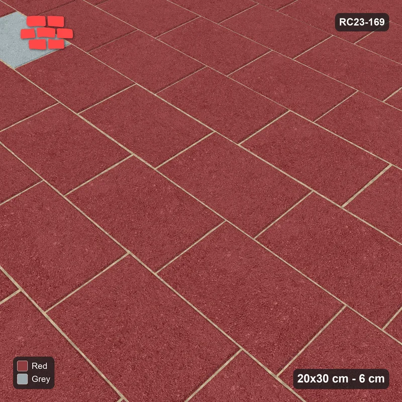 Interlock (Pasco) 20x30 cm · RC23-169 · Running Bond 1/4, Accent Dots · Side view