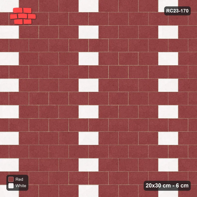 Interlock (Pasco) 20x30 cm · RC23-170 · Running Bond, Accent Dots · Top view