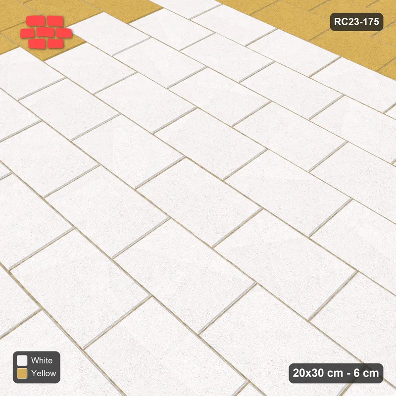 Interlock (Pasco) 20x30 cm · RC23-175 · Running Bond, Accent Edge · Side view