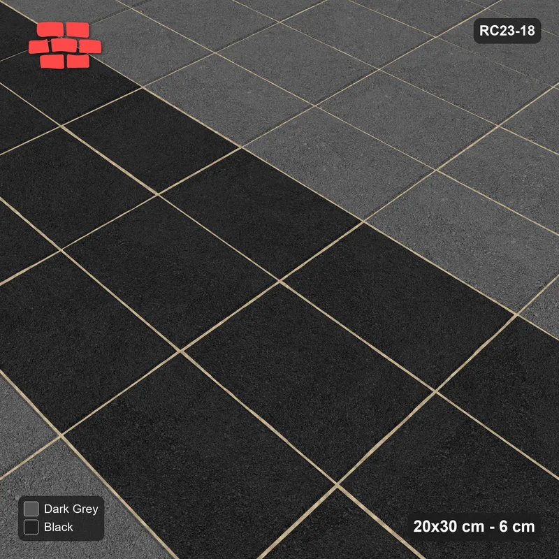 Interlock (Pasco) 20x30 cm · RC23-18 · Stack Bond, Feature Band · Side view