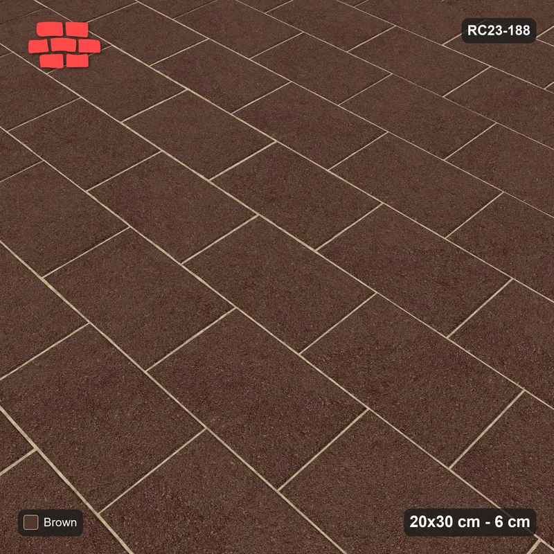 Interlock (Pasco) 20x30 cm · RC23-188 · Running Bond, 25H Kerb Frame · Side view