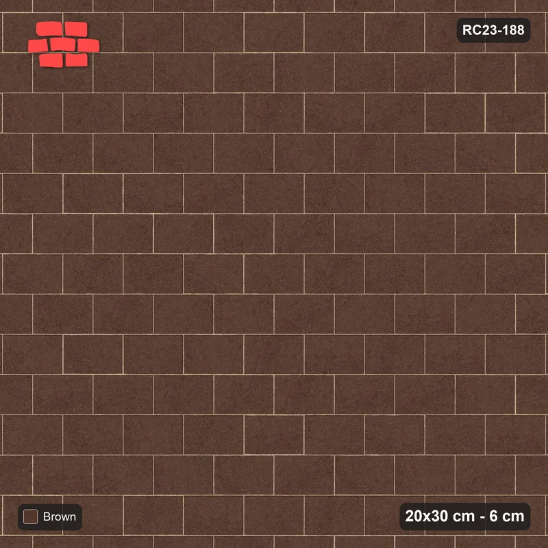 Interlock (Pasco) 20x30 cm · RC23-188 · Running Bond, 25H Kerb Frame · Top view
