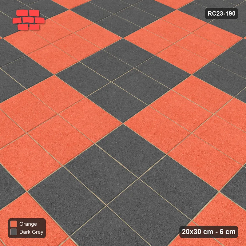 Interlock (Pasco) 20x30 cm · RC23-190 · Stack Bond, Chequer Cells 60 · Side view