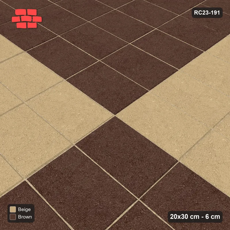 Interlock (Pasco) 20x30 cm · RC23-191 · Stack Bond, Chequer Cells 120 · Side view