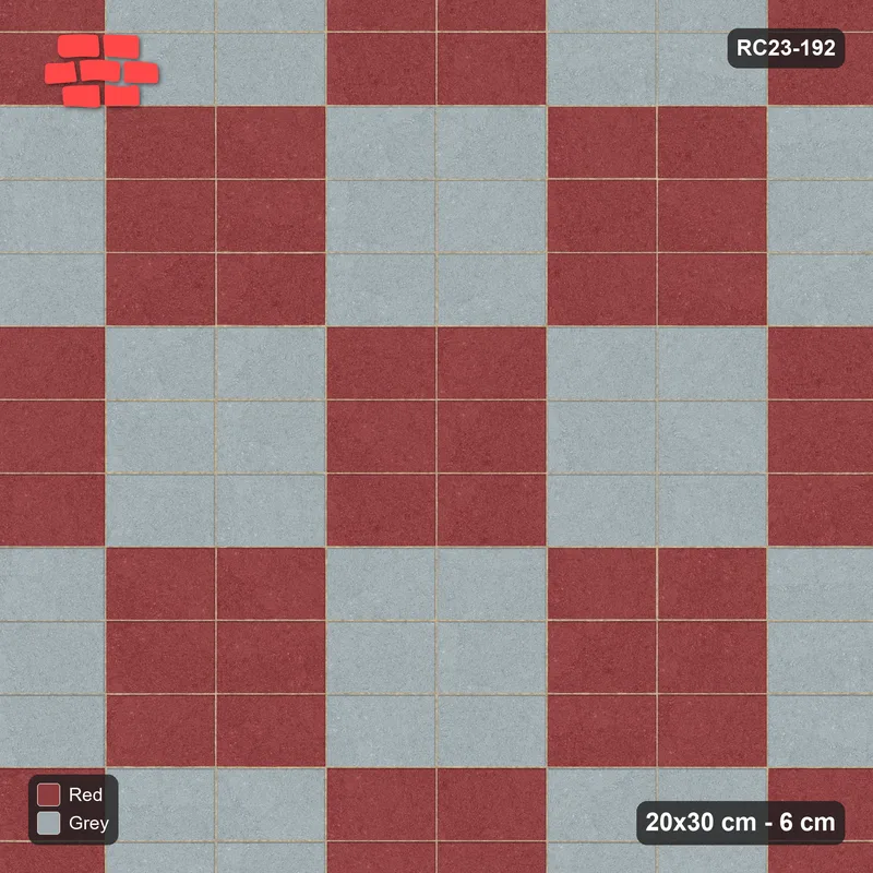 Interlock (Pasco) 20x30 cm · RC23-192 · Stack Bond, Chequer Cells 60 · Top view