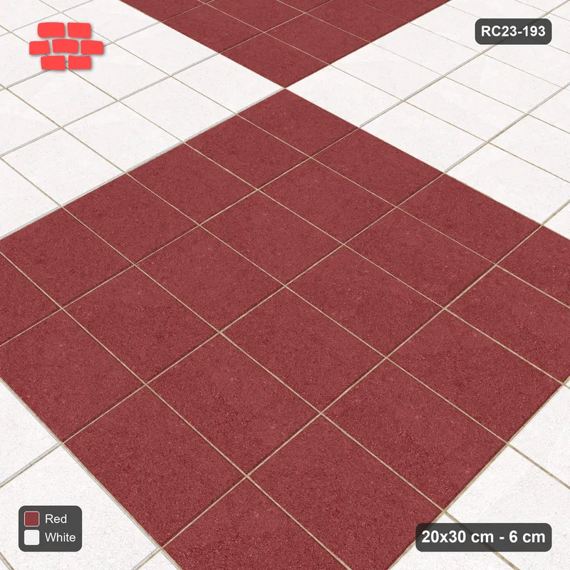 Interlock (Pasco) 20x30 cm · RC23-193 · Stack Bond, Chequer Cells 120 · Side view