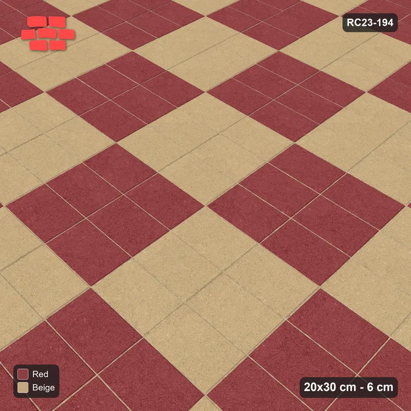 Interlock (Pasco) 20x30 cm · RC23-194 · Stack Bond, Chequer Cells 60 · Side view