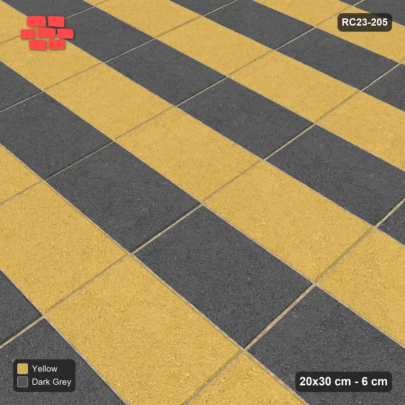 Interlock (Pasco) 20x30 cm · RC23-205 · Stack Bond, Stripes · Side view