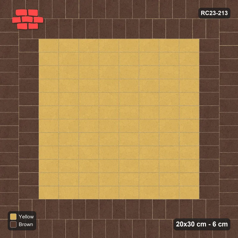 Interlock (Pasco) 20x30 cm · RC23-213 · Stack Field, Double Soldier Border · Top view