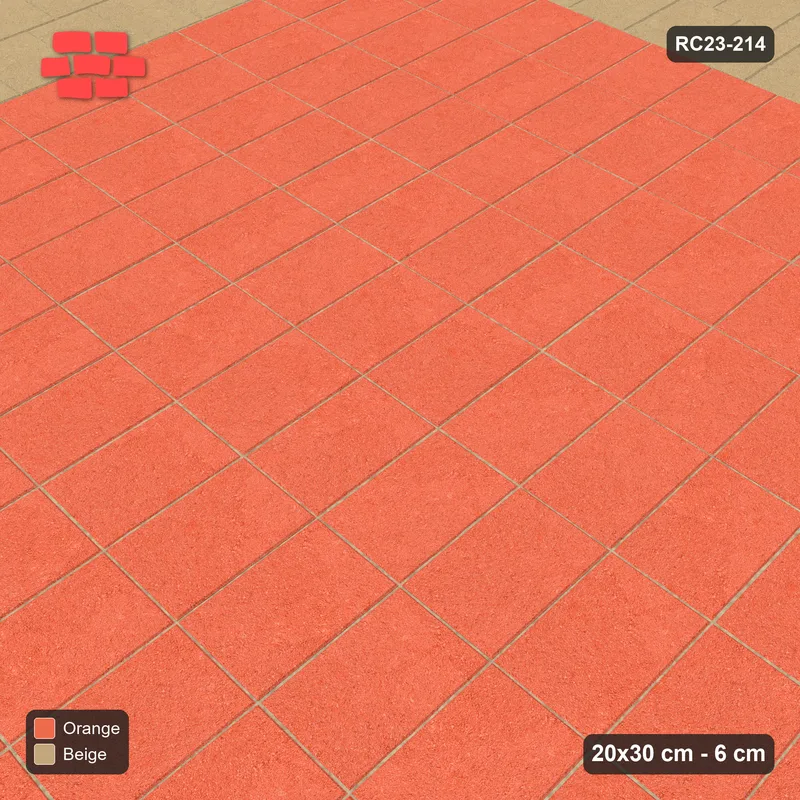 Interlock (Pasco) 20x30 cm · RC23-214 · Vertical Stack Field, Double Soldier Border · Side view