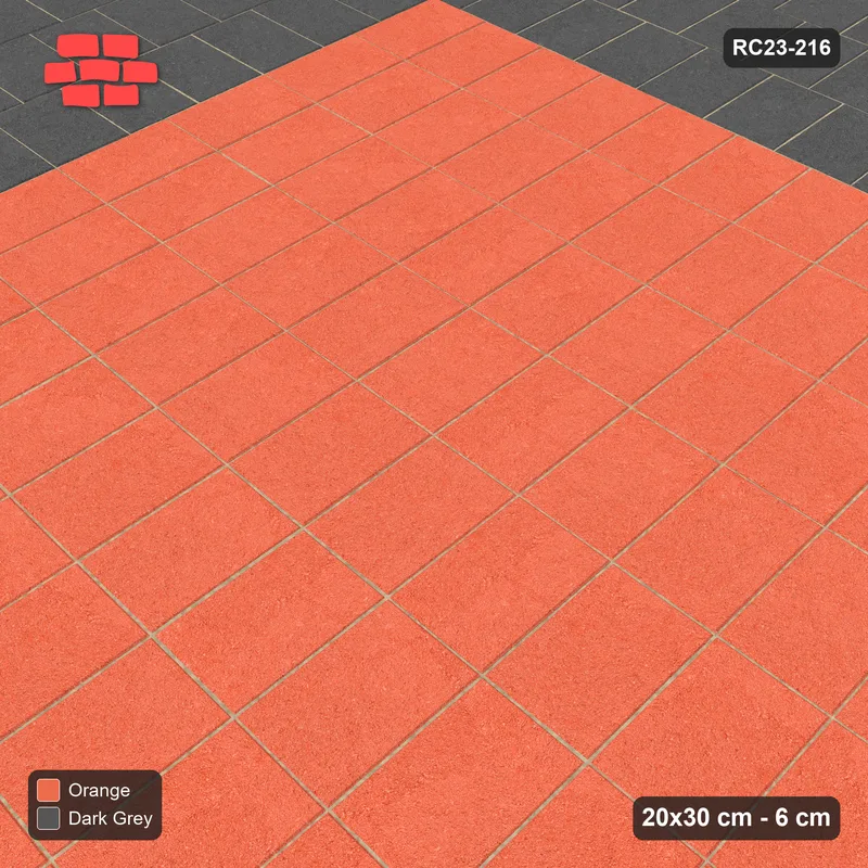 Interlock (Pasco) 20x30 cm · RC23-216 · Vertical Stack Field, Triple Soldier Border · Side view